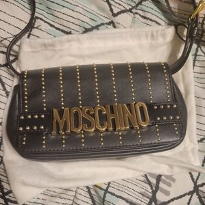 Moschino Black Studded Small Crossbody